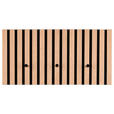GARDEROBENPANEEL  in 60/30/7 cm  - Schwarz/Eiche Artisan, MODERN, Holzwerkstoff/Textil (60/30/7cm) - Xora