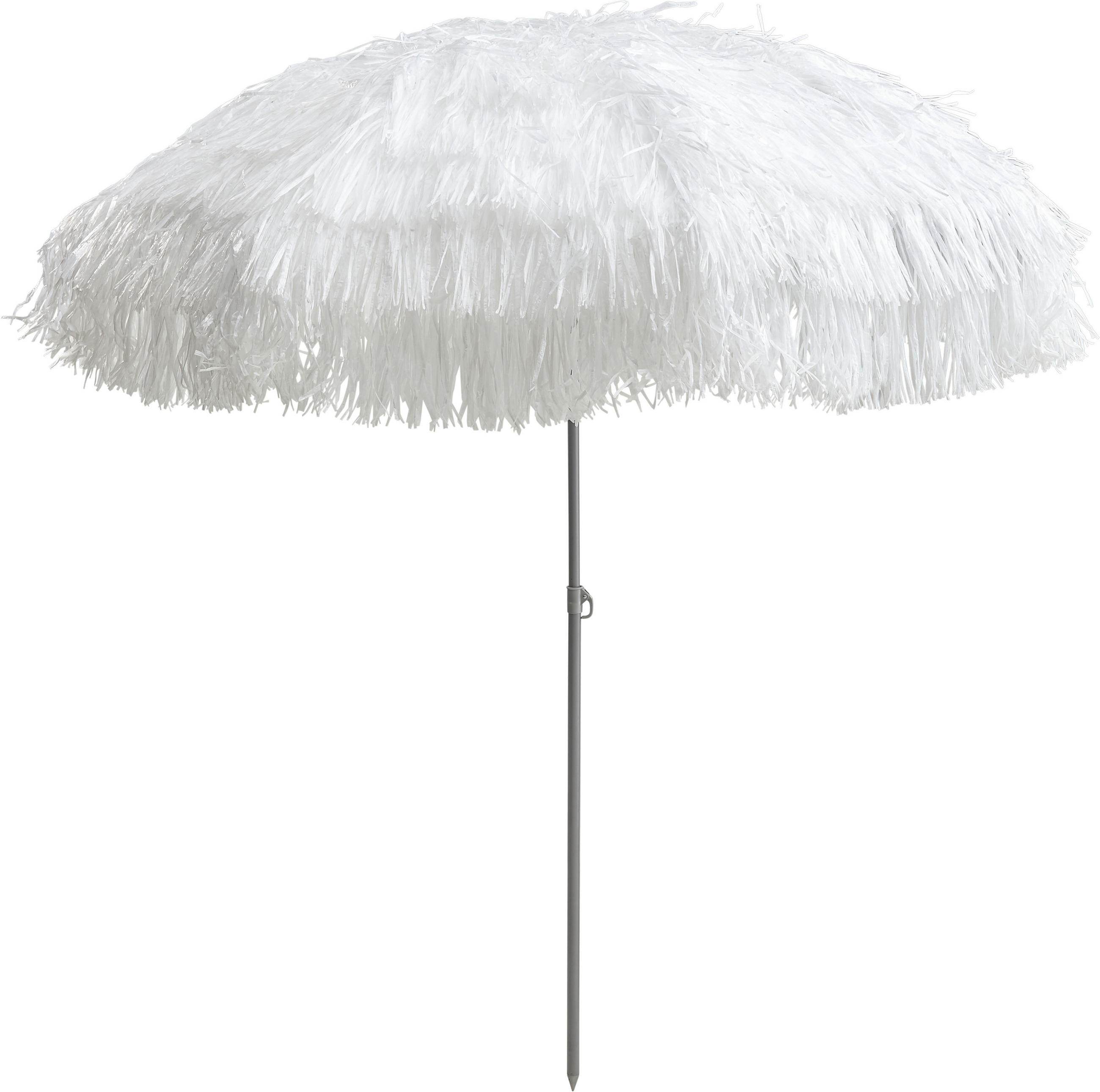 SONNENSCHIRM 200 cm Weiß  - Alufarben/Weiß, Design, Textil/Metall (200/200cm) - Jan Kurtz