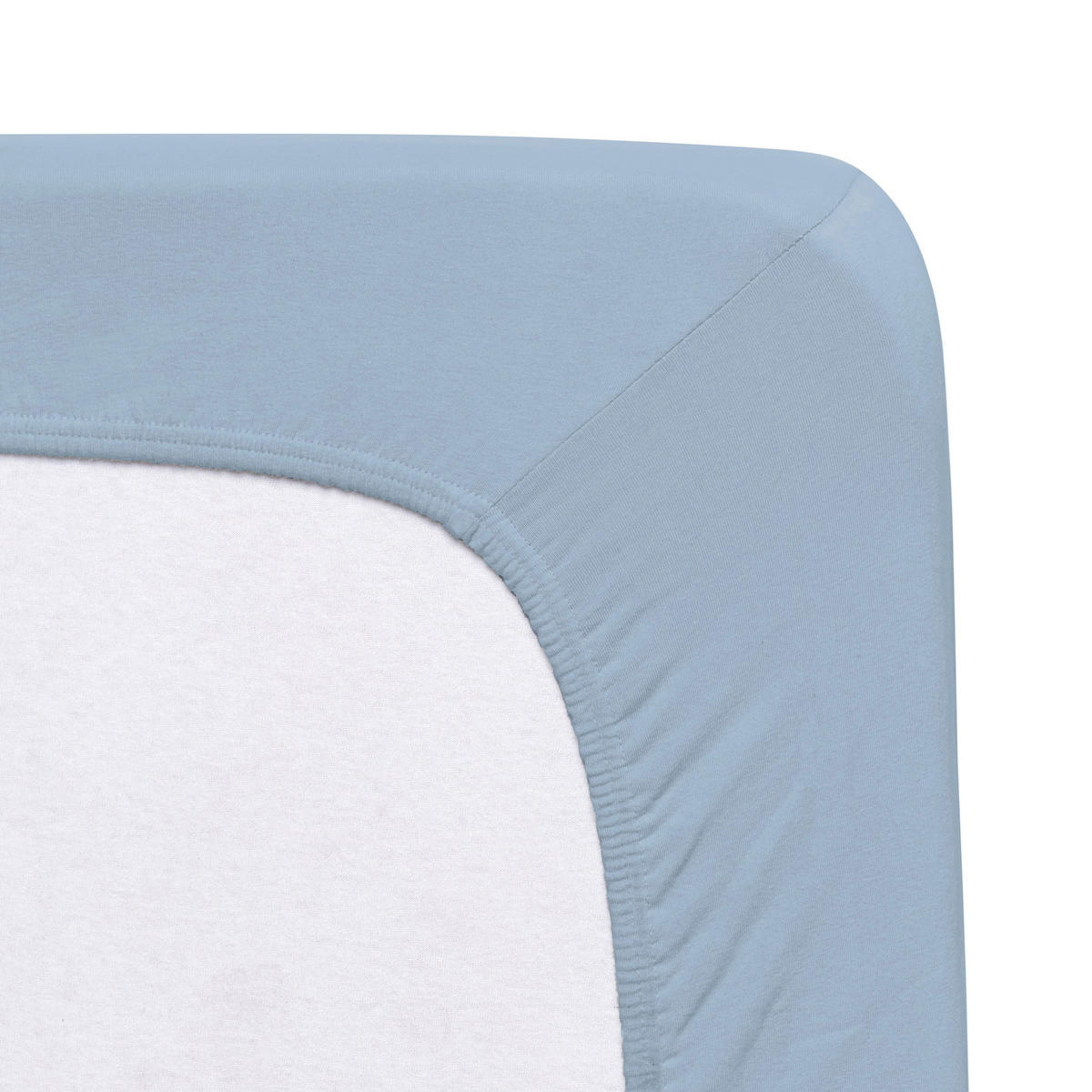 SPANNLEINTUCH 180-200/200-220 cm Jersey  - Blau, Basics, Textil (180-200/200-220cm) - Florella