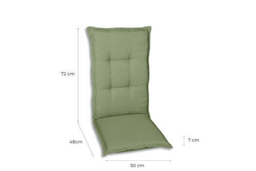 SESSELAUFLAGENSET Uni  - Hellgrün, Basics, Textil (50/7/120cm)