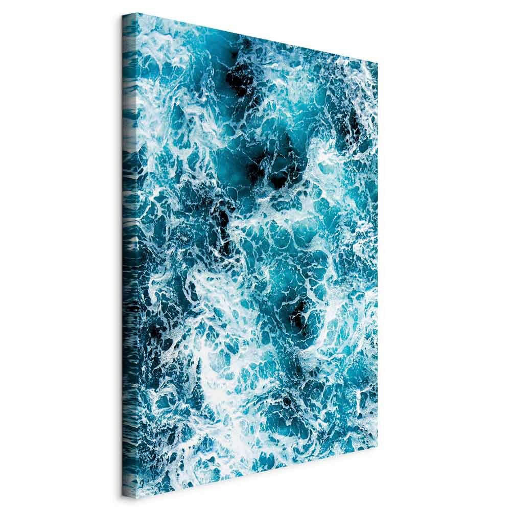 LEINWANDBILD Abstraktes, Strand und Meer Blau, Weiß  - Blau/Weiß, Basics, Holzwerkstoff/Textil (40/60/1.2cm) - artgeist