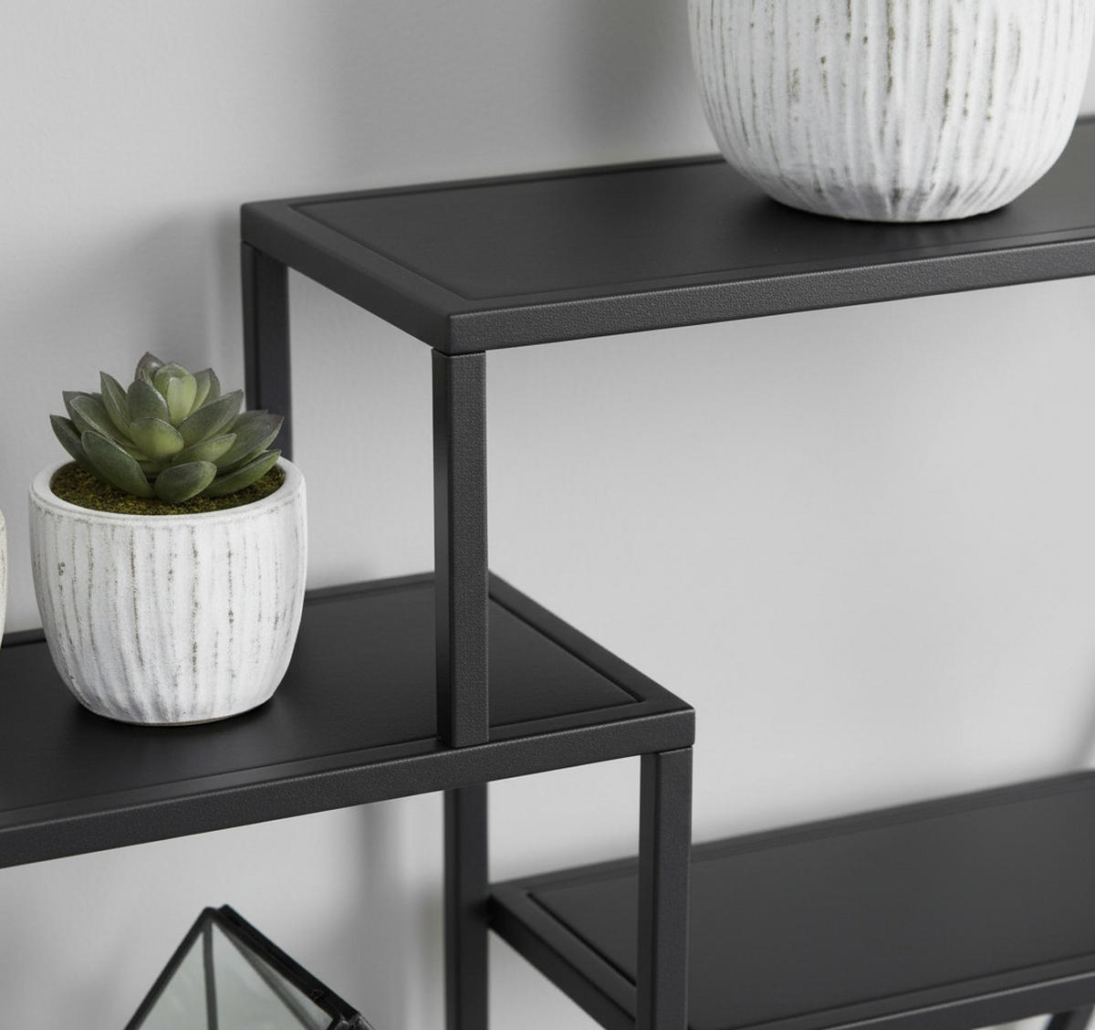 WANDREGAL 60/52/13 cm  - Schwarz, Trend, Metall (60/52/13cm) - Landscape