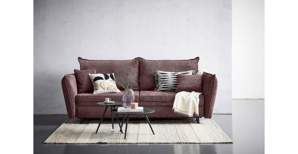 SCHLAFSOFA Chenille Rosa  - Schwarz/Rosa, KONVENTIONELL, Holz/Textil (238/99/108cm) - Carryhome