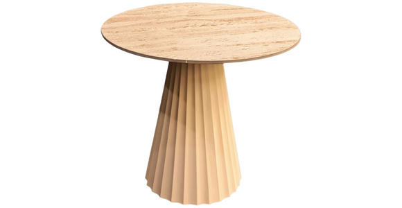 BEISTELLTISCH in Holz, Metall, Keramik 46/46/45 cm - Creme, Trend, Holz/Keramik (46/46/45cm) - Ambia Home