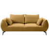 2-SITZER-SOFA in Webstoff Gelb  - Gelb/Schwarz, Modern, Textil/Metall (208/86/118cm) - MID.YOU