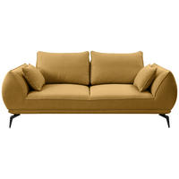 2-SITZER-SOFA in Webstoff Gelb  - Gelb/Schwarz, Modern, Textil/Metall (208/86/118cm) - MID.YOU