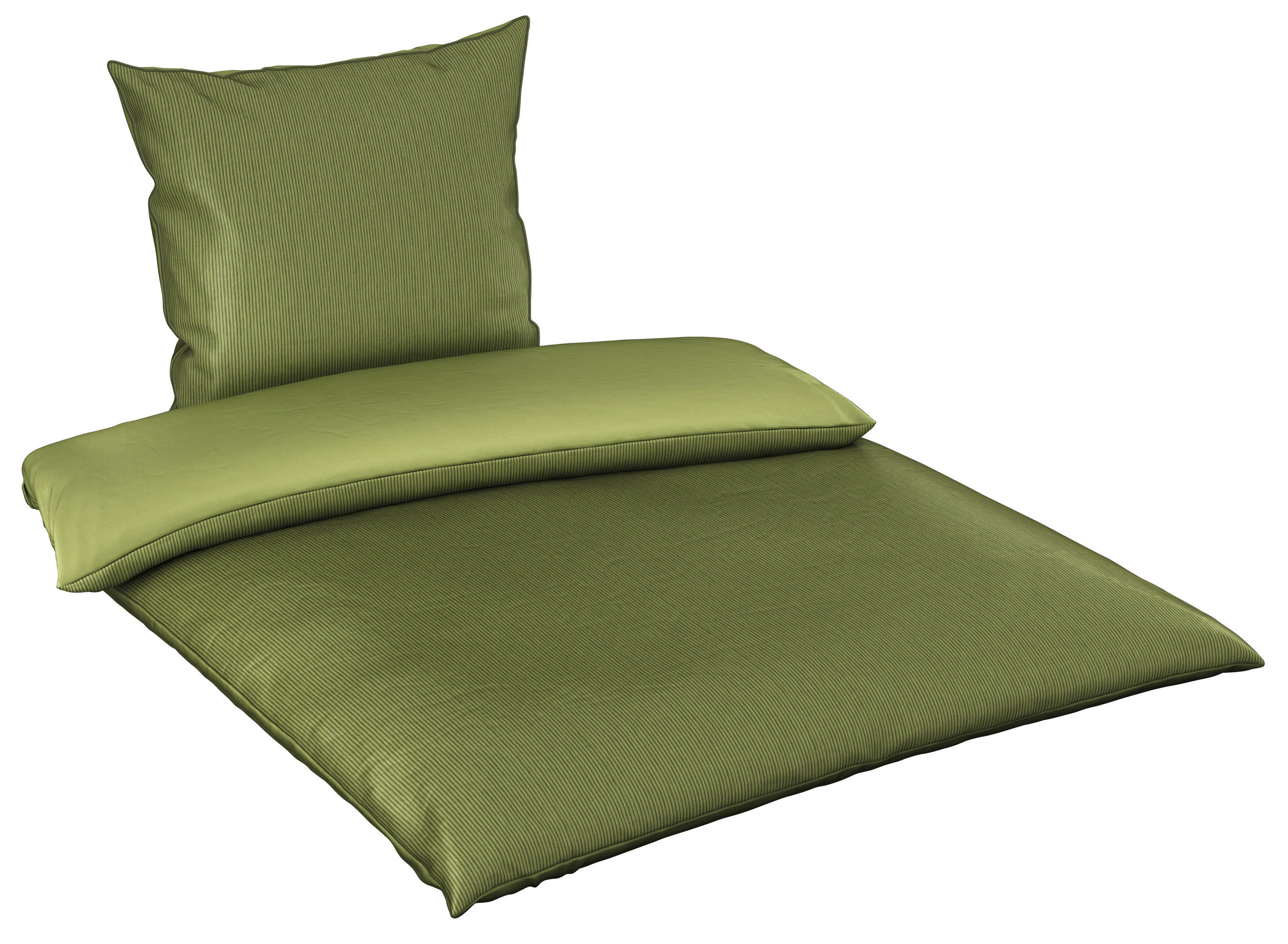 WENDEBETTWÄSCHE Satin 135/200 cm  - Dunkelgrün, Basics, Textil (135/200cm) - Bio:Vio