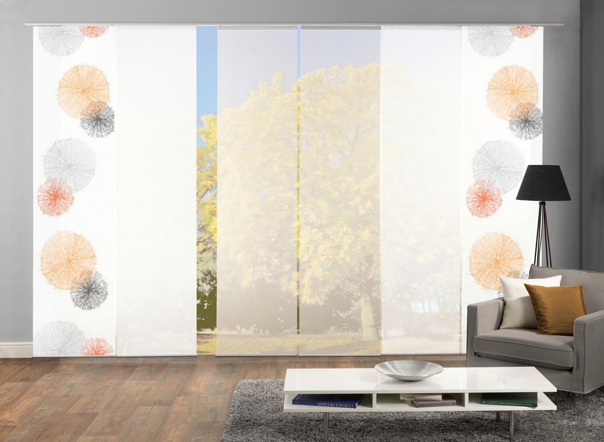 PANELOVÝ ZÁVĚS, 60/245 cm - oranžová, Basics, textil (60/245cm)