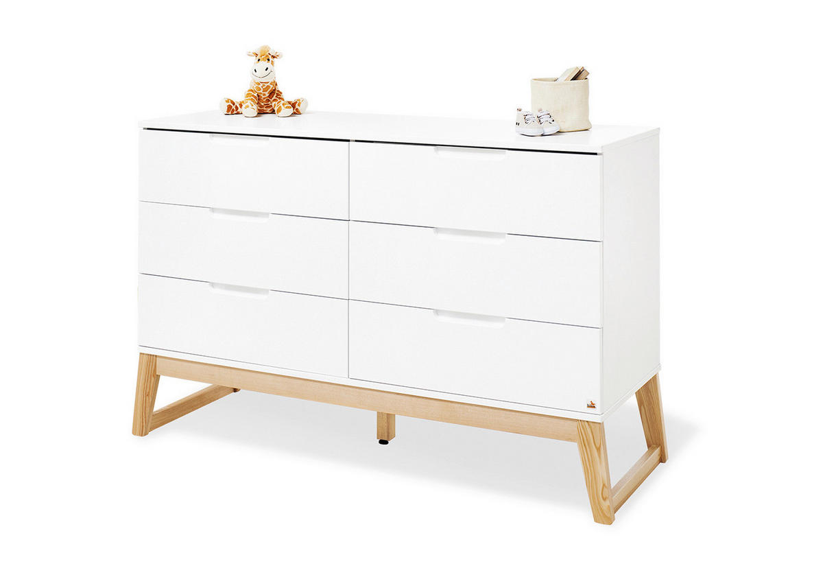 WICKELKOMMODE PINOLINO BRIDGE 146/101/77 cm  - Eschefarben/Weiß, Design, Holz/Holzwerkstoff (146/101/77cm) - Pinolino