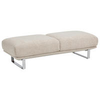 HOCKER Textil Champagner  - Chromfarben/Champagner, Design, Textil/Metall (160/44/60cm) - Dieter Knoll