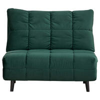 SCHLAFSESSEL Samt Grün Rückenkissen  - Schwarz/Grün, Design, Holz/Textil (102/81/87cm) - Carryhome