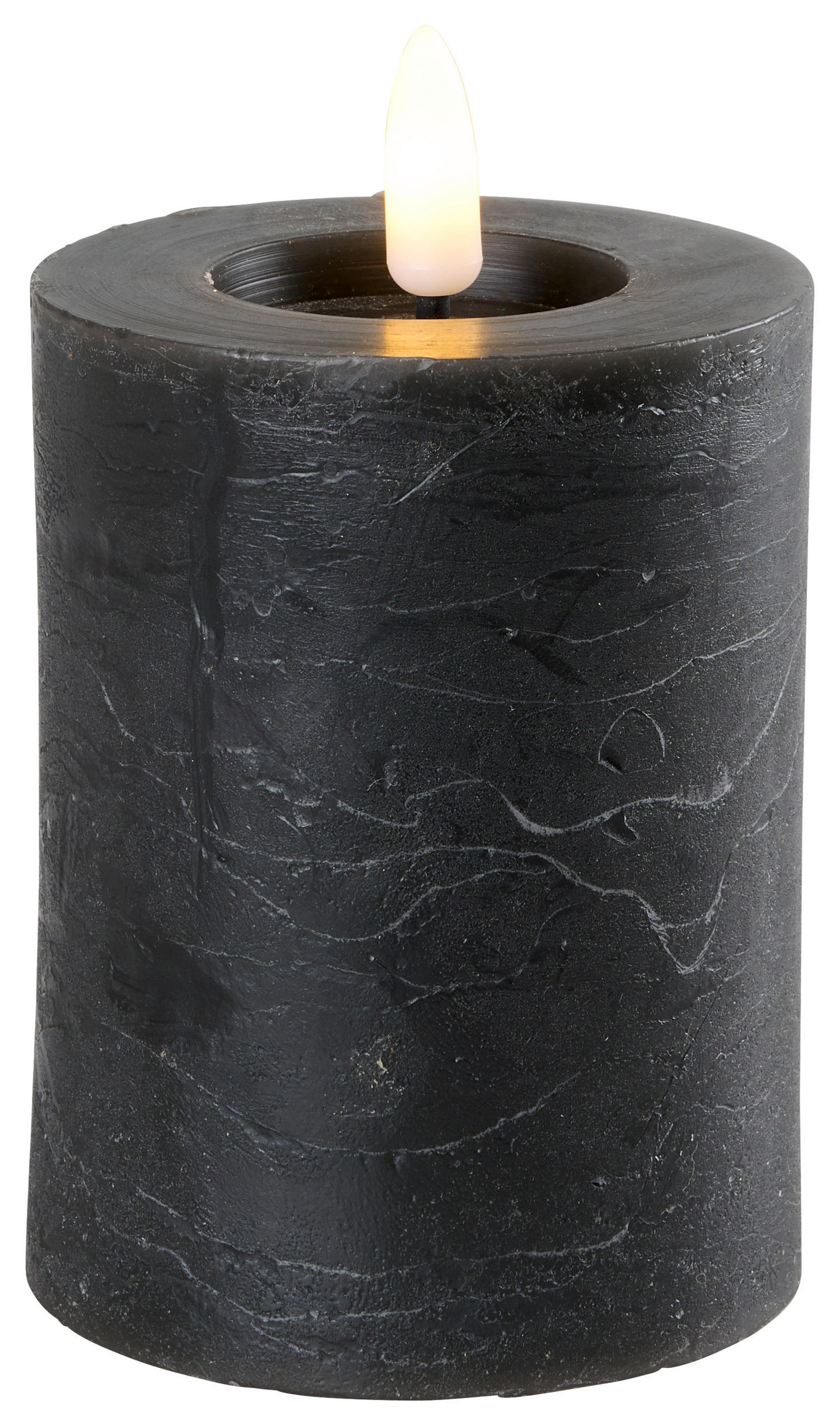 LED-SVEČA - temno siva, Basics, umetna masa/naravni materiali (7/11,2cm) - Ambia Home