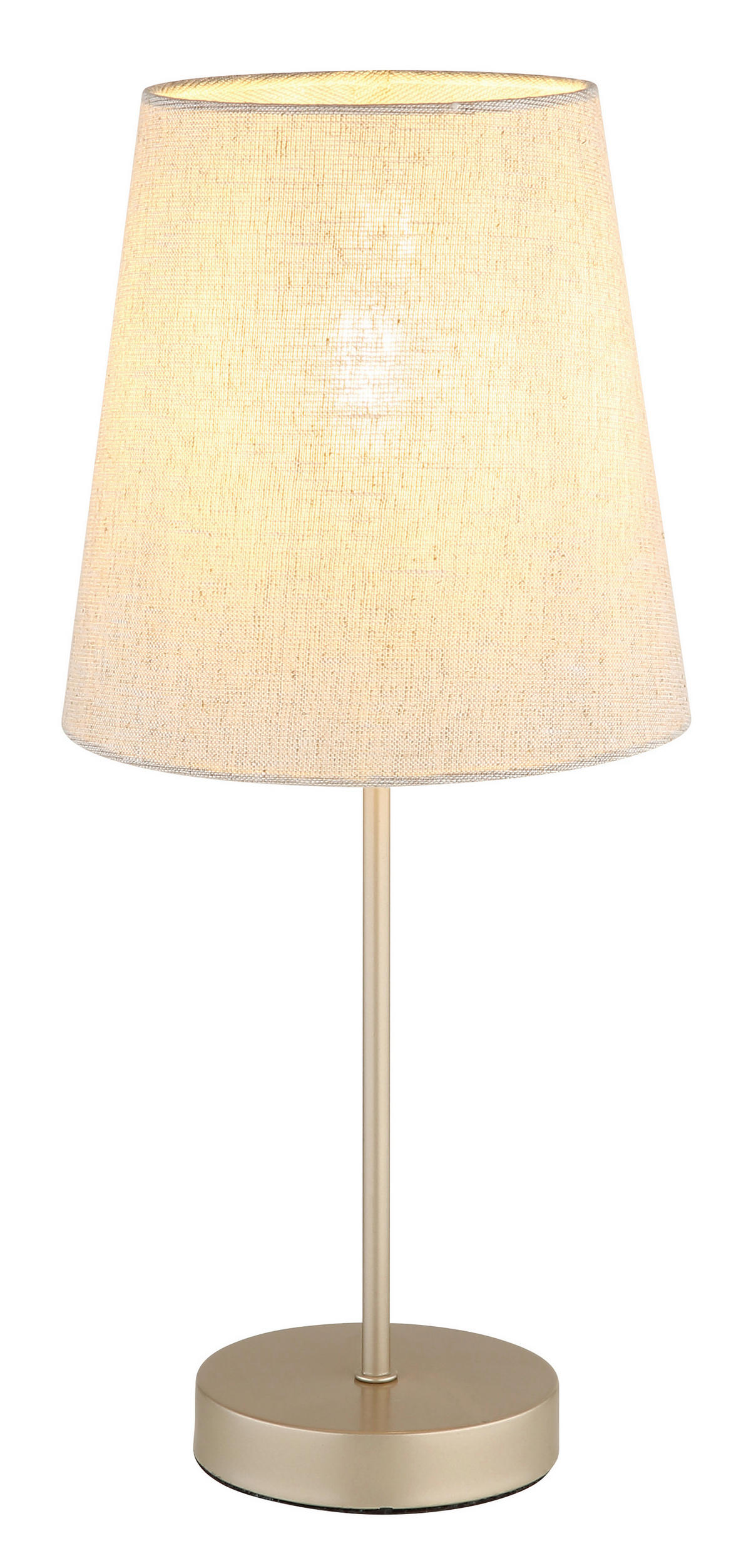TISCHLEUCHTE Joris 20/45 cm  - Champagner/Beige, Design, Kunststoff/Textil (20/45cm) - Globo