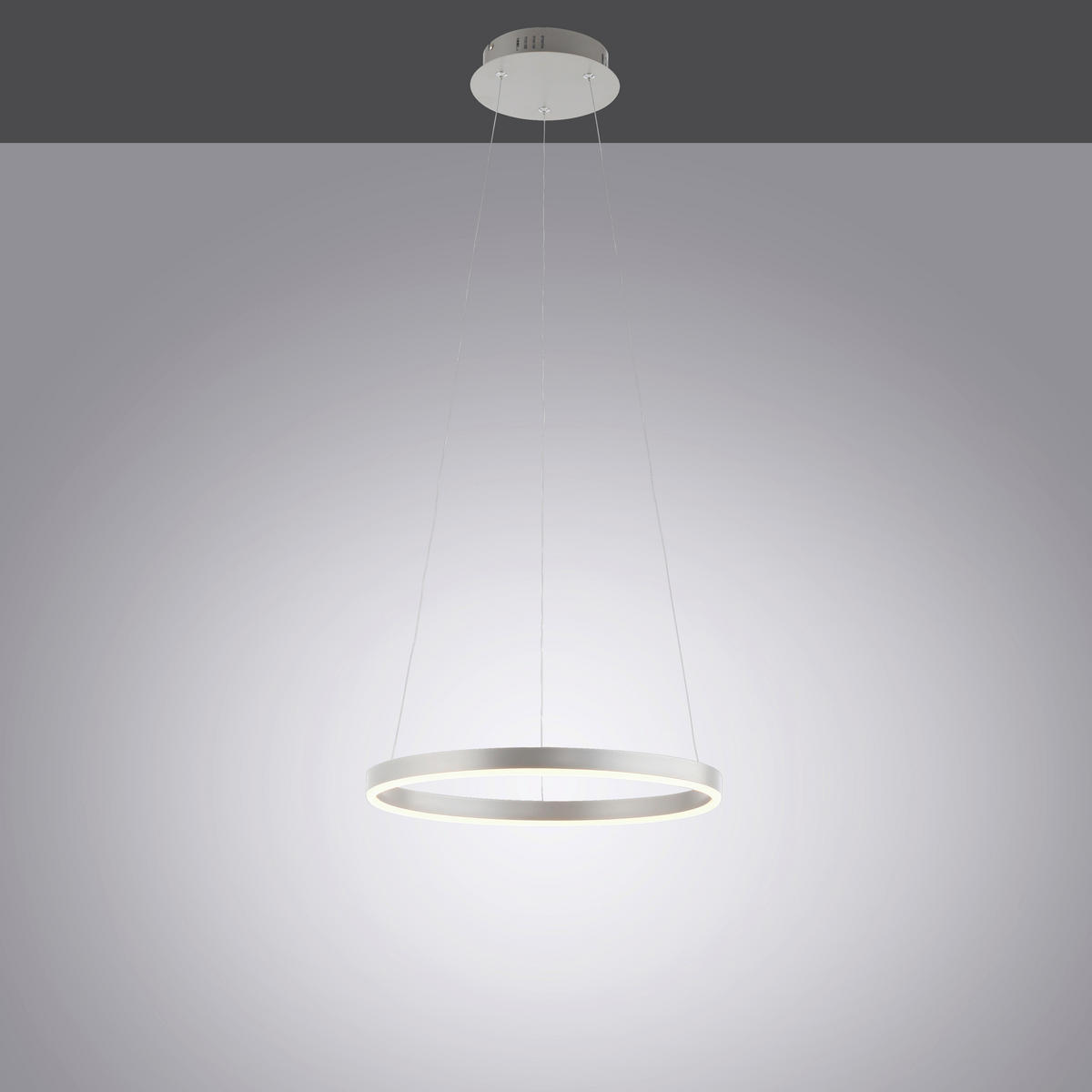 LED-HÄNGELEUCHTE 39/120 cm   - Alufarben, Design, Kunststoff/Metall (39/120cm)