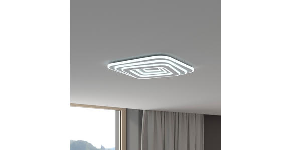 LED-DECKENLEUCHTE 53/53/5,5 cm   - Weiß, Design, Kunststoff/Metall (53/53/5,5cm) - Novel