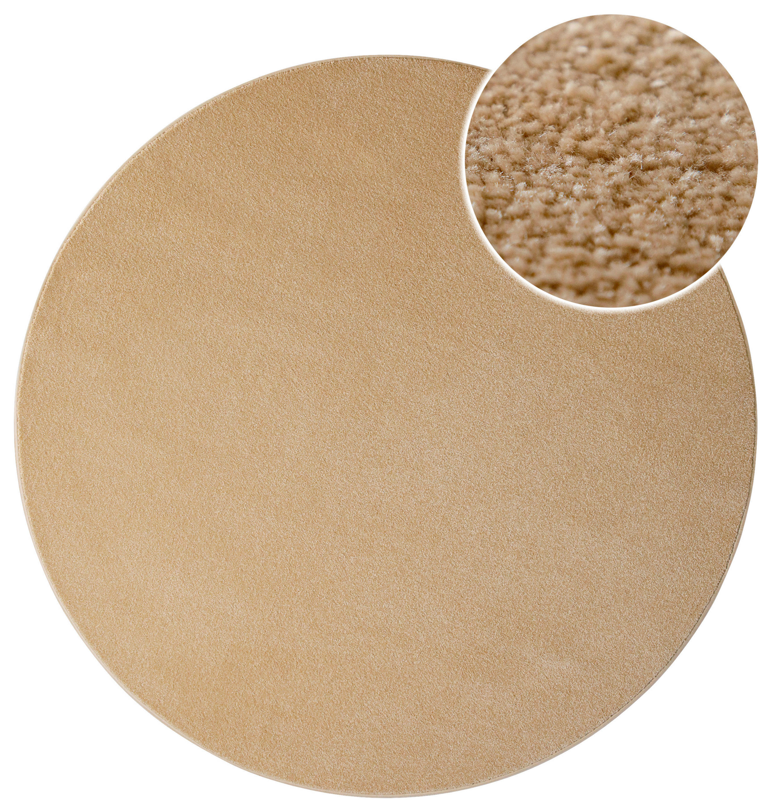 WEBTEPPICH  Wohnzimmer 160 cm Vegas Sandfarben rund  - Sandfarben, Basics, Textil (160cm) - Esprit