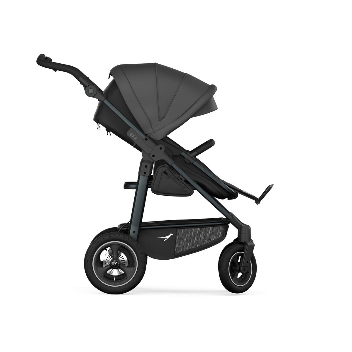 KOMBIKINDERWAGEN mono4 2-in-1 Kombikinderwagen  - Dunkelgrau/Schwarz, Basics, Textil/Metall (57/111/108cm) - TFK