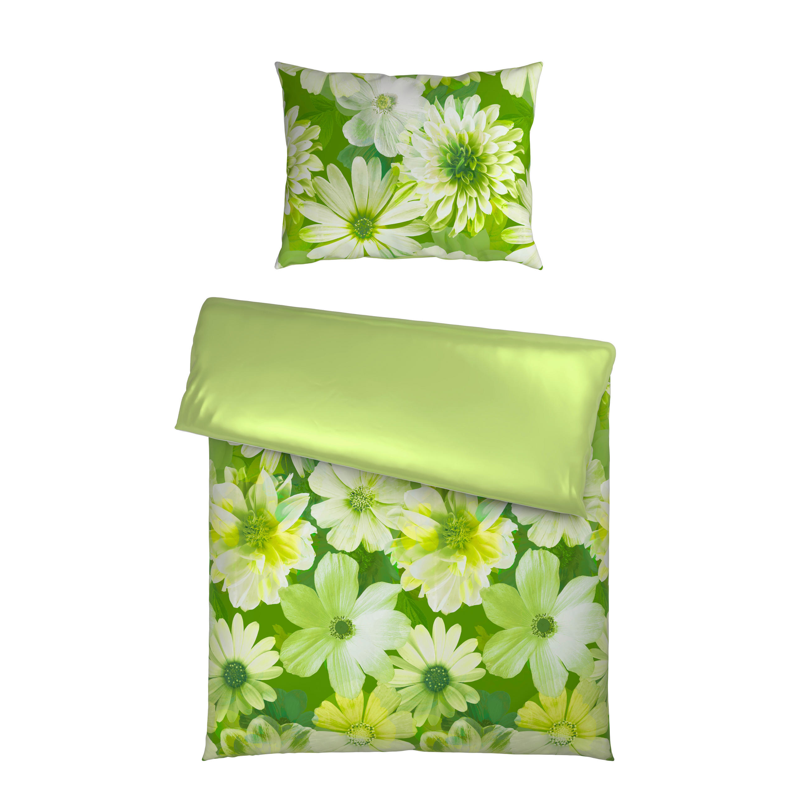 WENDEBETTWÄSCHE 135/200 cm  - Grün, Textil (135/200cm) - Bio:Vio