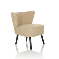 LOUNGESESSEL Bouclé Beige    - Beige/Schwarz, MODERN, Holz/Textil (72/77/65cm) - MID.YOU