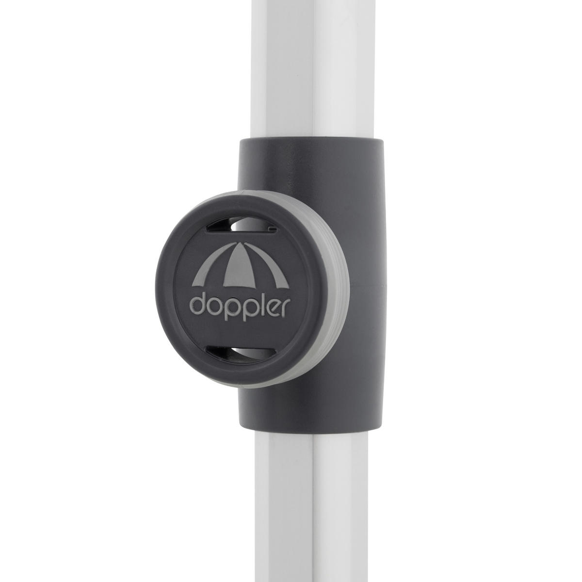 SONNENSCHIRM 220x140 cm Schwarz  - Silberfarben/Schwarz, Design, Textil/Metall (220/140cm) - Doppler