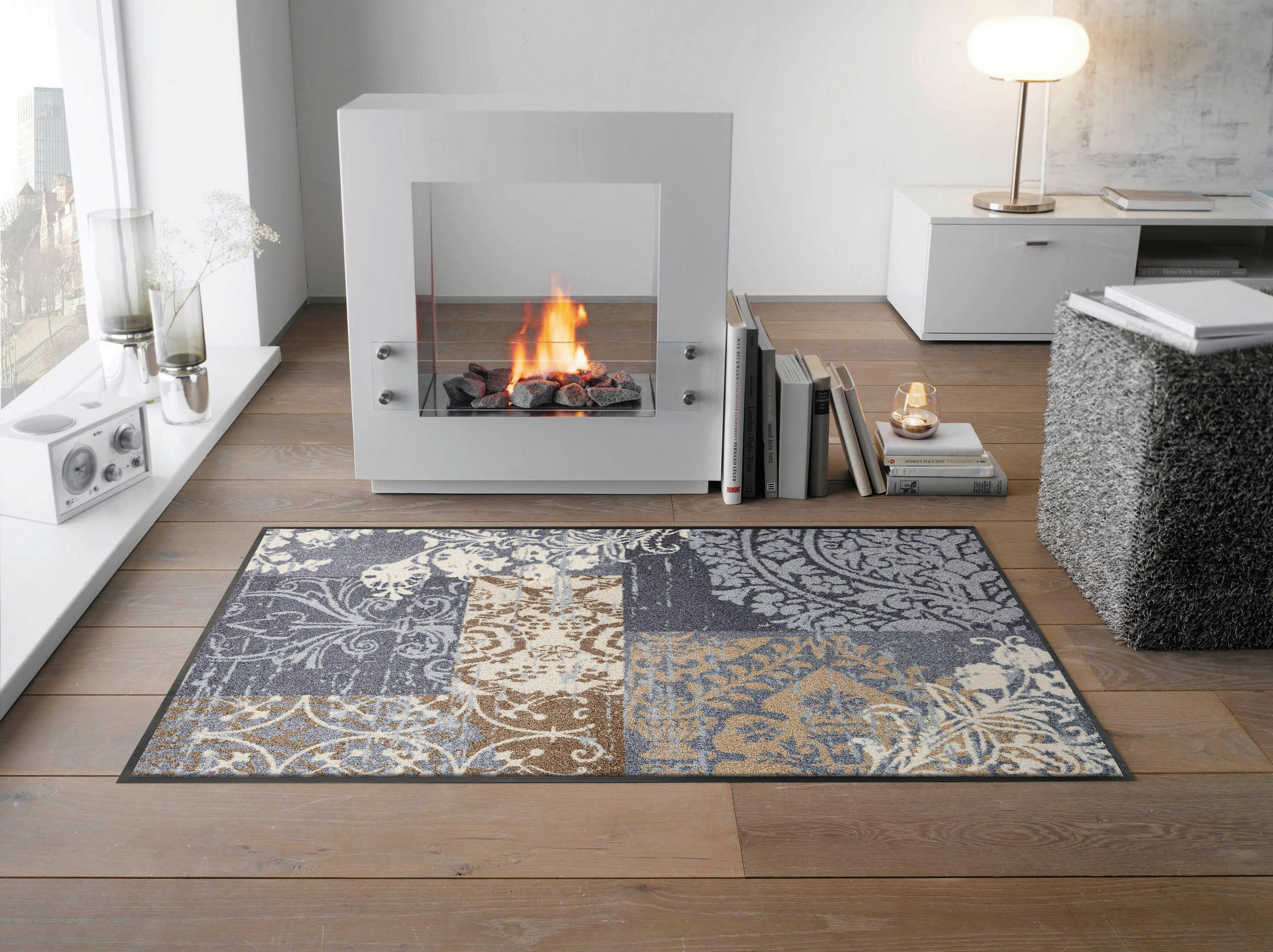 FUßMATTE 75/120 cm Armonia Grey  - Beige/Braun, KONVENTIONELL, Kunststoff/Textil (75/120cm) - wash+dry