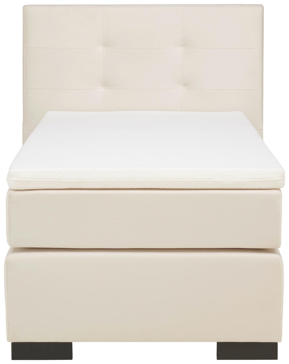 BOXSPRINGOVÁ POSTEĽ, 90/200 cm krémová - čierna/krémová, Modern, kartón/drevo (90/200cm) - MID.YOU