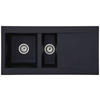 SPÜLE 1712DENVER100X50S  - Schwarz, Trend, Glas/Kunststoff (100/20/50cm) - Respekta