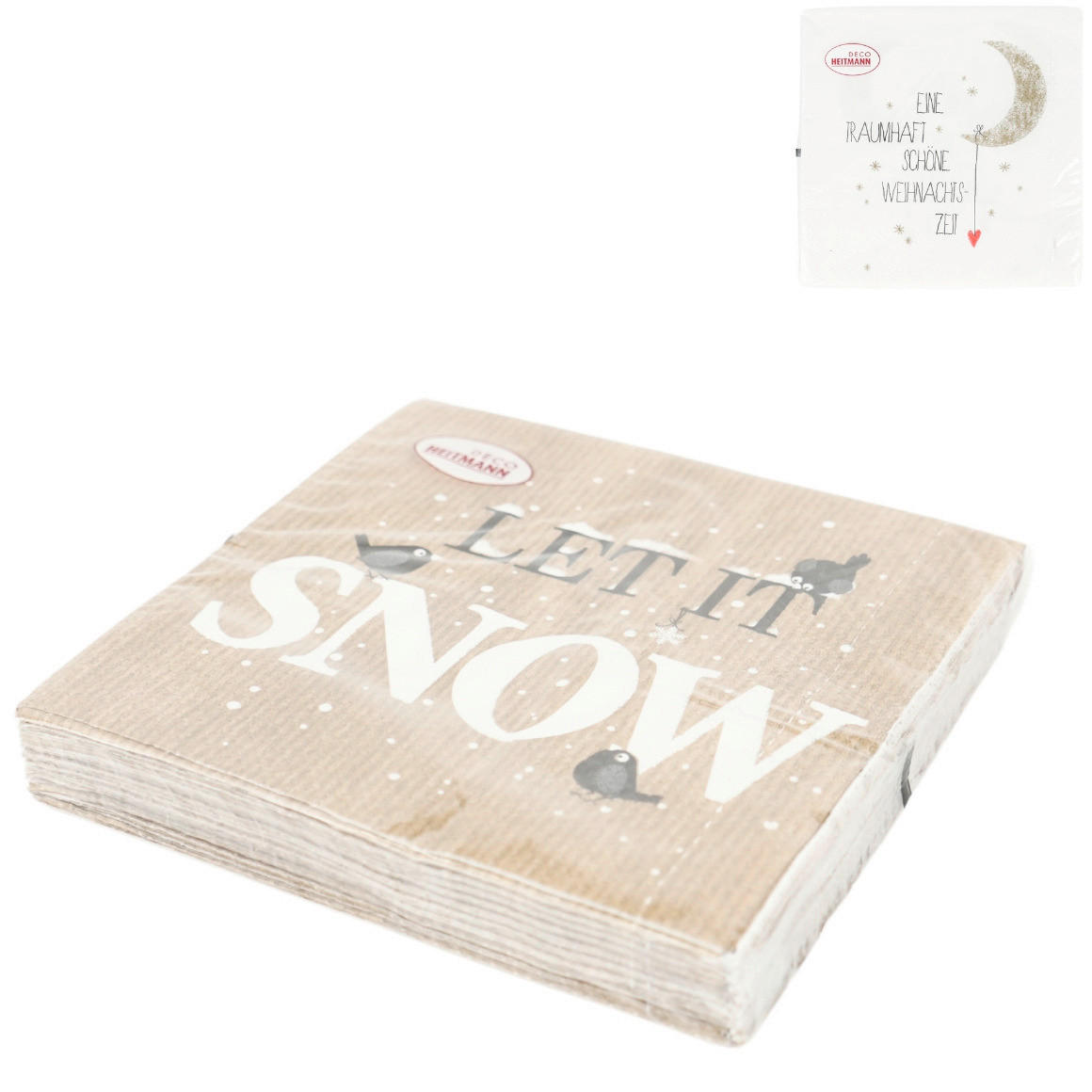 SALVETA  - bijela/karamela, Basics, papir (33/33/2,5cm)