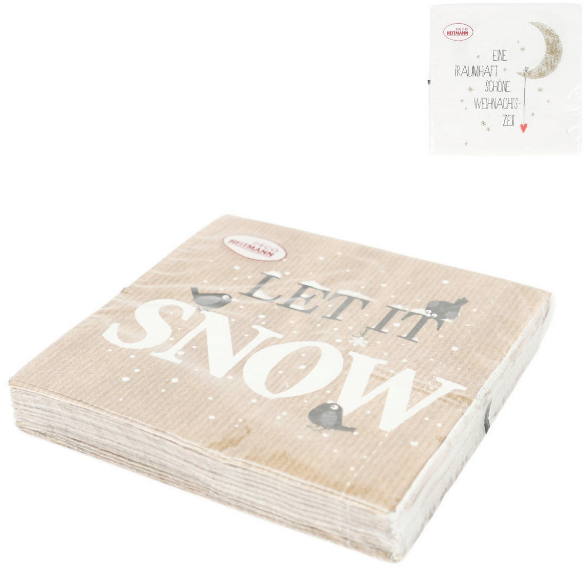 SALVETA  - bijela/karamela, Basics, papir (33/33/2,5cm)