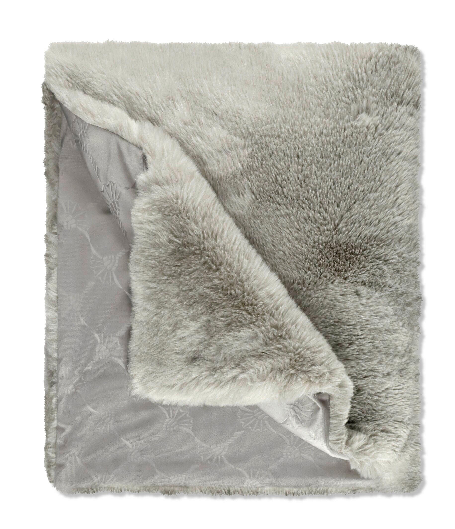 PLAID J! Embrace 130/170 cm  - Grau, Design, Textil (130/170cm) - Joop!