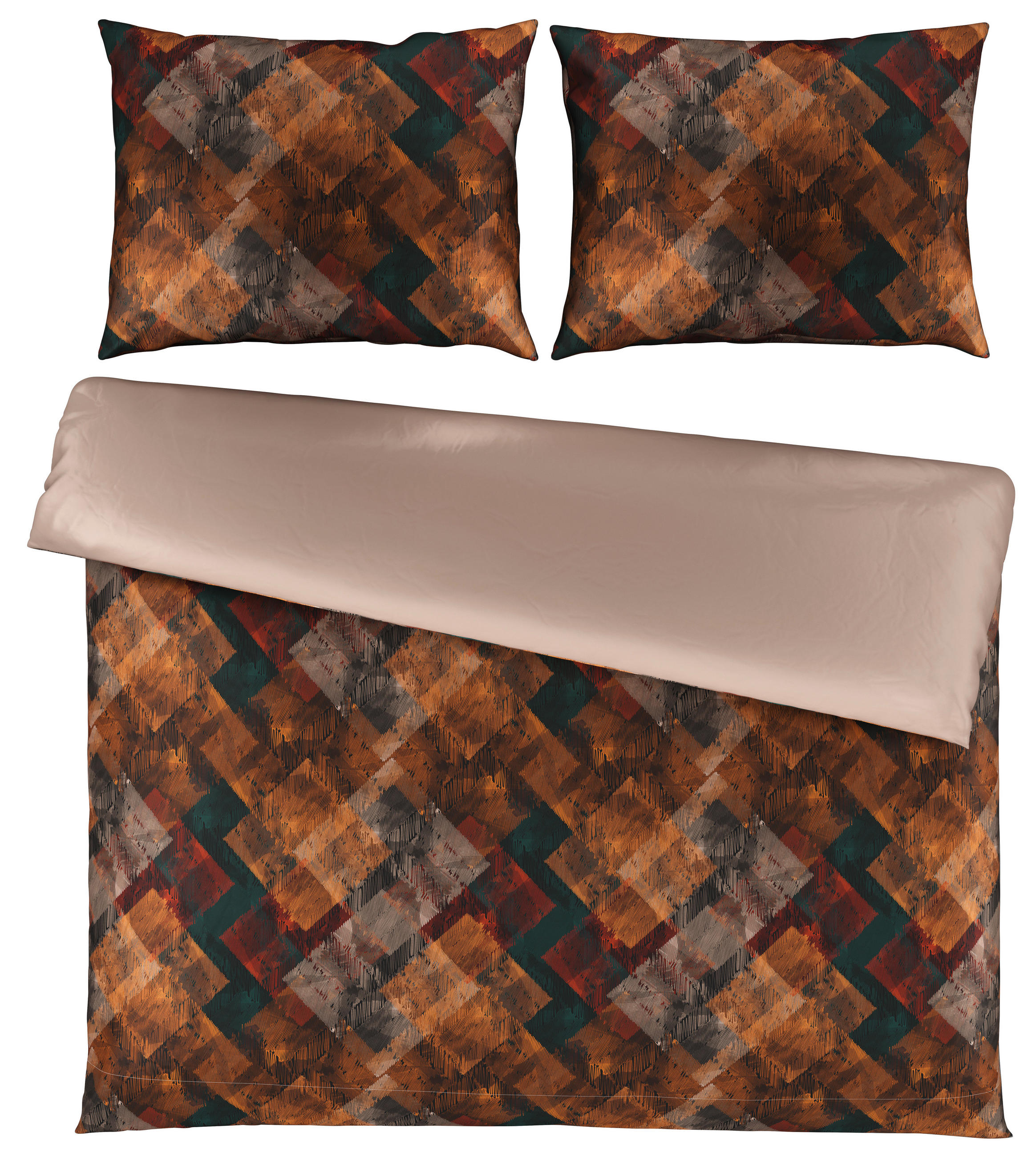 Novel OBOJSTRANNÁ POSTEĽNÁ BIELIZEŇ, satén, béžová, 200/200 cm