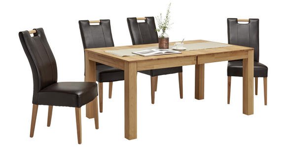 ESSTISCH Kernbuche rechteckig ausziehbar - Buchefarben/Kernbuche, KONVENTIONELL, Holz (160-295/90/75cm) - Carryhome