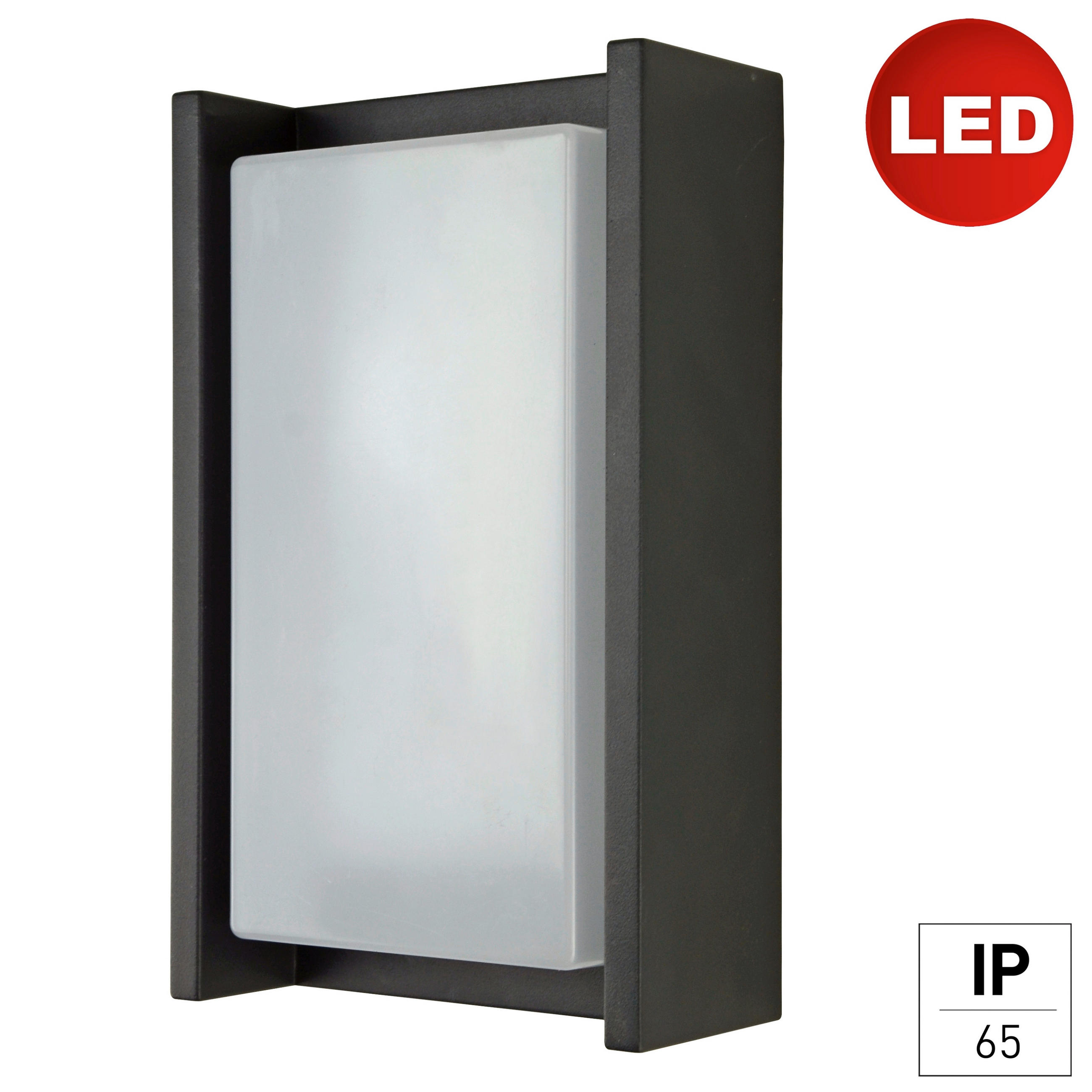 AUßENWANDLEUCHTE Cetus 14,5/7/24 cm   - Anthrazit/Schwarz, KONVENTIONELL, Metall (14,5/7/24cm)