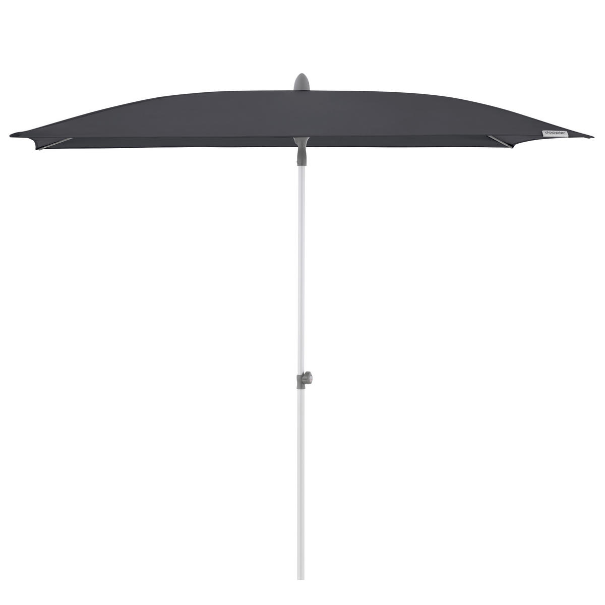 SONNENSCHIRM 225x120 cm Anthrazit  - Anthrazit/Silberfarben, KONVENTIONELL, Textil/Metall (225/120cm) - Doppler