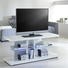 TV-ELEMENT Weiß - Weiß/Grau, Design, Glas/Kunststoff (120/52/40cm)