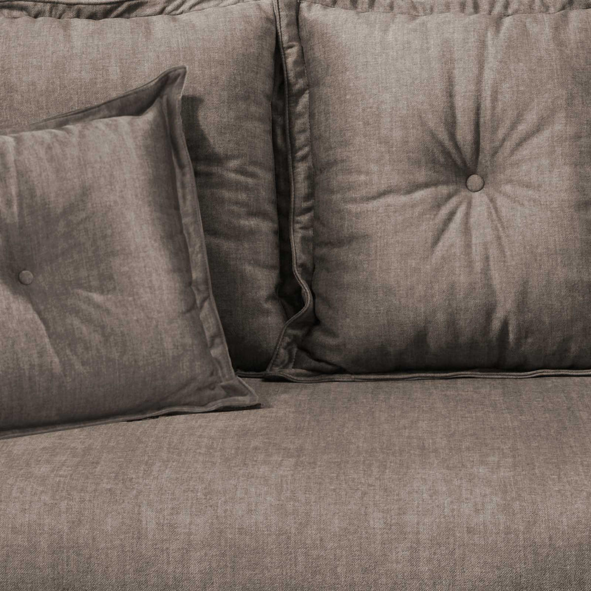 2,5-SITZER in Velours Braun  - Schwarz/Braun, Modern, Holz/Textil (196/94/103cm) - Livetastic