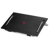 FOTSTÖD - kromfärg/svart, Basics, metall/plast (48/15/40cm) - MID.YOU