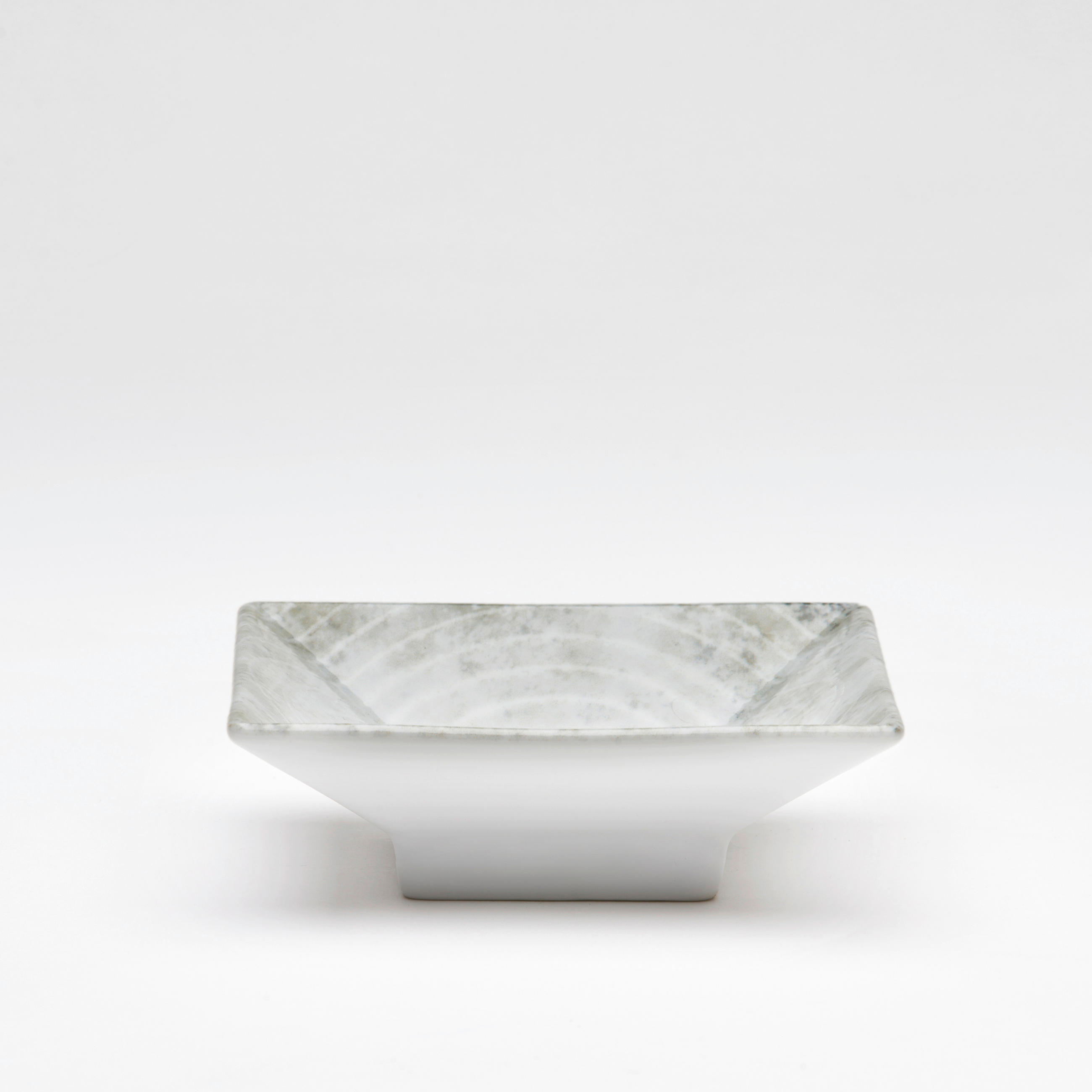 Van Well Schale Korfu Hellgrau, Weiß, Grün 11.5x3.5x11.5 cm