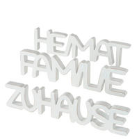 DEKOSCHRIFTZUG - Weiß, Natur, Holzwerkstoff (40/10/10cm)