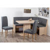 ECKBANKGRUPPE Mikrofaser Sonoma Eiche, Grau  - Grau/Sonoma Eiche, KONVENTIONELL, Holz/Textil (165/89/125cm) - MID.YOU