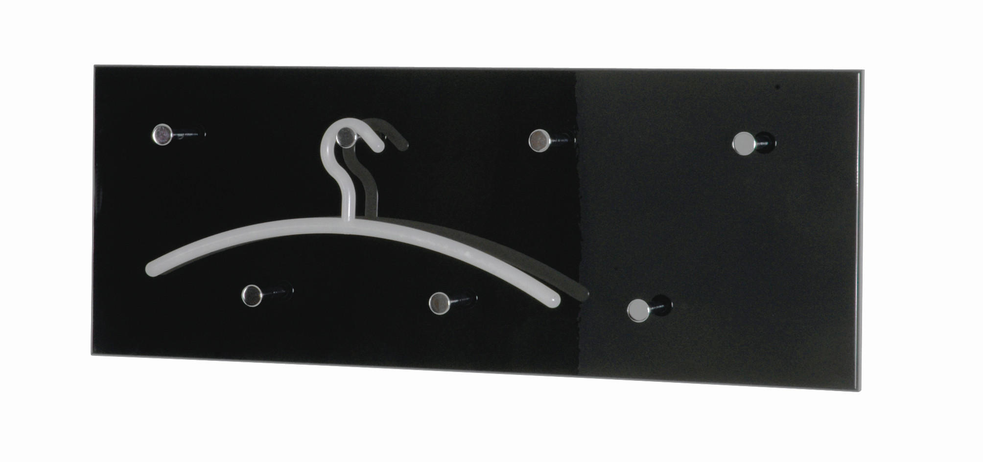 VJEŠALICA ZIDNA  crna  drvo, metal  - crna, Basics, drvo/metal (80/30/6cm)