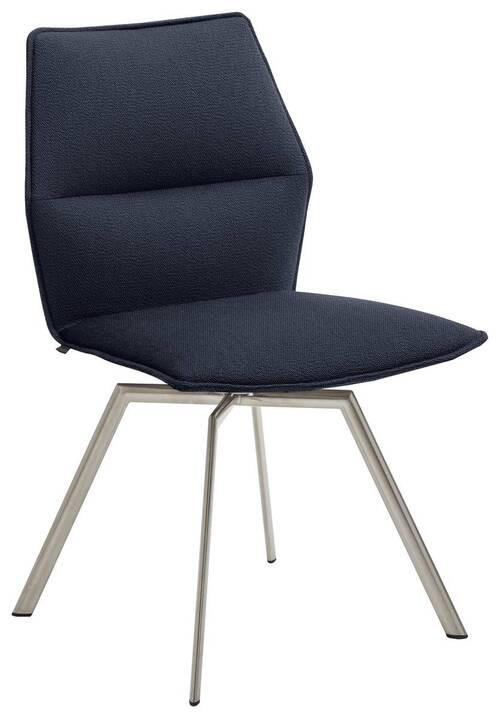 STUHL Edelstahlfarben, Currygelb  - Currygelb/Edelstahlfarben, Design, Textil/Metall (49/86/60cm) - Venjakob