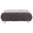 HOCKER Mikrofaser Anthrazit - Chromfarben/Anthrazit, Design, Kunststoff/Textil (120/43/70cm) - Hom`in