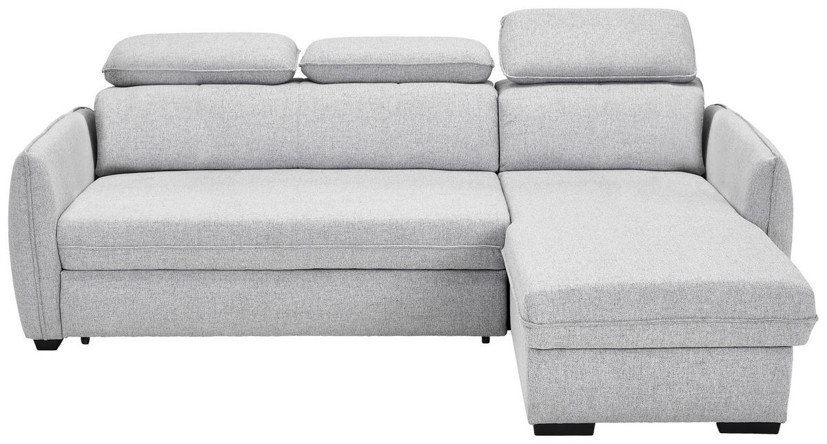 ECKSOFA in Flachgewebe Grau  - Schwarz/Grau, Modern, Kunststoff/Textil (182/237cm) - Carryhome