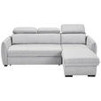 ECKSOFA Grau Flachgewebe  - Schwarz/Grau, MODERN, Kunststoff/Textil (182/237cm) - Carryhome