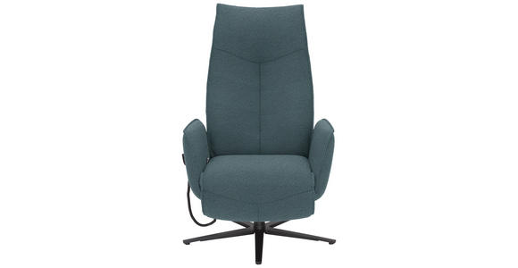 RELAXSESSEL in Textil Hellblau - Anthrazit/Hellblau, Design, Textil/Metall (71/114/84cm) - Johann Jakob