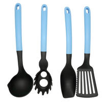 SADA KUCHYŇSKÉHO NÁČINÍ 4dílné - modrá/černá, Basics, plast - Homeware