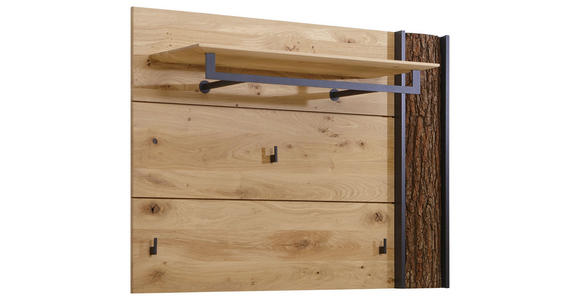 GARDEROBENPANEEL 118/87/35 cm - Eichefarben/Anthrazit, Natur, Holz/Metall (118/87/35cm) - Valnatura