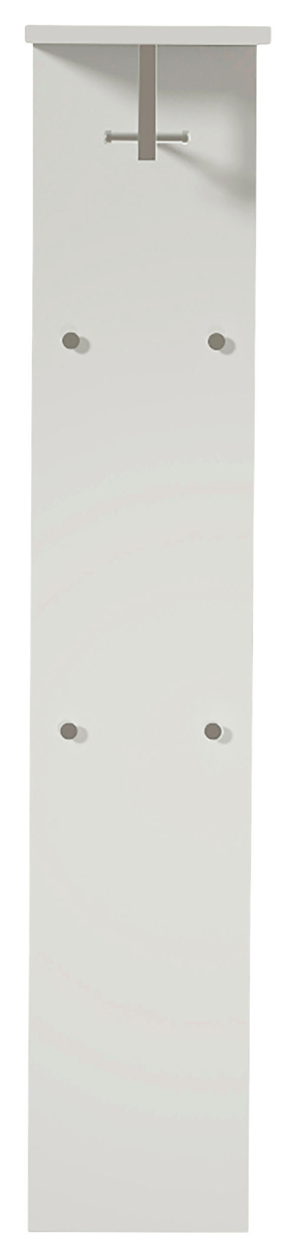 GARDEROBENPANEEL  in 33/167/31 cm  - Chromfarben/Weiß, Design, Holzwerkstoff/Metall (33/167/31cm) - Moderano