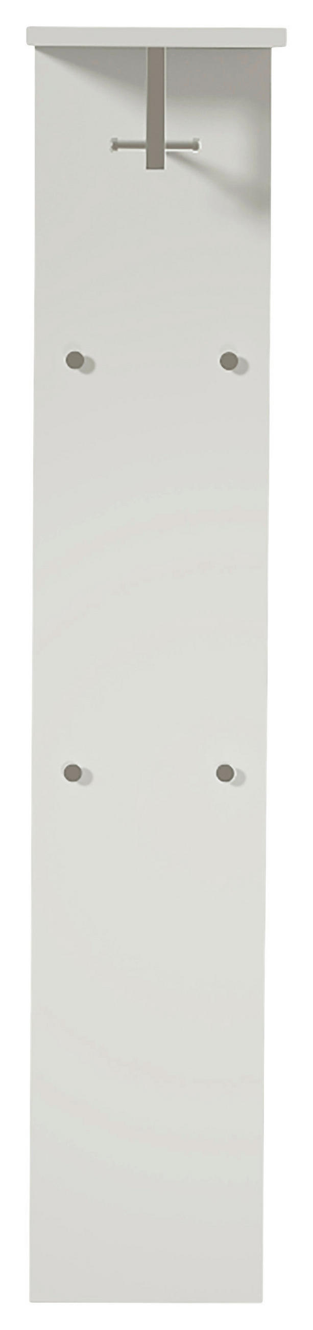 GARDEROBENPANEEL  in 33/167/31 cm  - Chromfarben/Weiß, Design, Holzwerkstoff/Metall (33/167/31cm) - Moderano